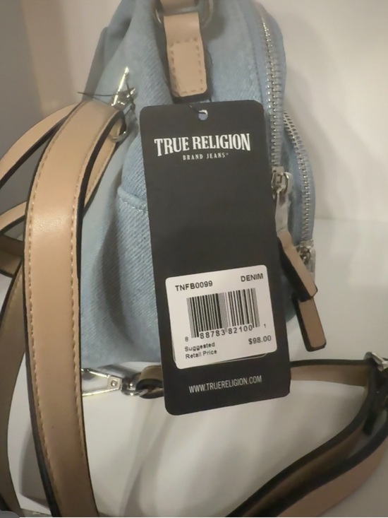True Religion Light Blue Denim Mini Backpack main image 5